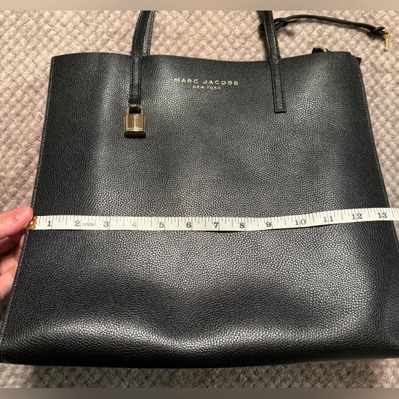 Marc Jacobs Black Tote with Gold Accents - Picture 4 of 8